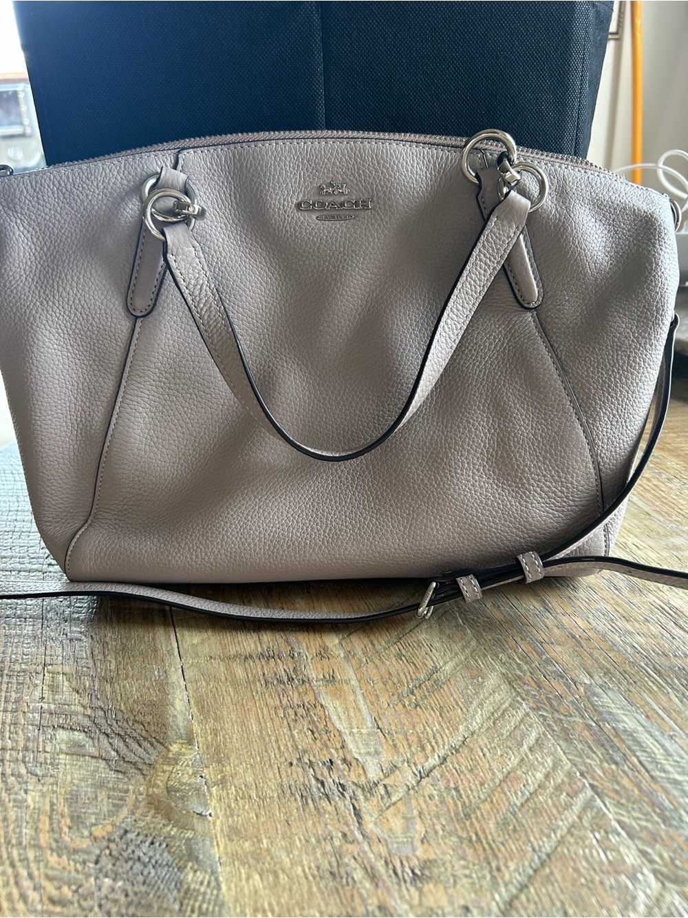 Coach Kelsey Satchel Leather Shoulder Bag